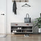 vidaXL - Schoenenbank - 102x35x55 - cm - bewerkt - hout - grijs - sonoma - eikenkleur