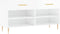 vidaXL - Schoenenbank - 102x35x55 - cm - bewerkt - hout - hoogglans - wit