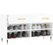 vidaXL - Schoenenbank - 102x35x55 - cm - bewerkt - hout - hoogglans - wit