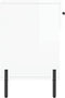 vidaXL - Schoenenbank - 102x35x55 - cm - bewerkt - hout - hoogglans - wit