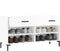 vidaXL - Schoenenbank - 102x35x55 - cm - bewerkt - hout - hoogglans - wit