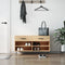 vidaXL - Schoenenbank - 102x35x55 - cm - bewerkt - hout - sonoma - eikenkleurig