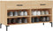 vidaXL - Schoenenbank - 102x35x55 - cm - bewerkt - hout - sonoma - eikenkleurig