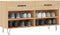 vidaXL - Schoenenbank - 102x35x55 - cm - bewerkt - hout - sonoma - eikenkleurig
