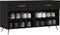 vidaXL - Schoenenbank - 102x35x55 - cm - bewerkt - hout - zwart