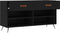 vidaXL - Schoenenbank - 102x35x55 - cm - bewerkt - hout - zwart
