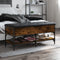 vidaXL - Schoenenbank - 102x42x45 - cm - bewerkt - hout - gerookt - eikenkleurig