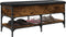 vidaXL - Schoenenbank - 102x42x45 - cm - bewerkt - hout - gerookt - eikenkleurig