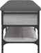 vidaXL - Schoenenbank - 102x42x45 - cm - bewerkt - hout - grijs - sonoma - eikenkleur