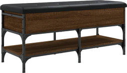 vidaXL - Schoenenbank - 102x42x45 - cm - bewerkt - hout - sonoma - eikenkleurig