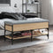 vidaXL - Schoenenbank - 102x42x45 - cm - bewerkt - hout - sonoma - eikenkleurig