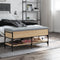 vidaXL - Schoenenbank - 102x42x45 - cm - bewerkt - hout - sonoma - eikenkleurig