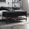 vidaXL - Schoenenbank - 102x42x45 - cm - bewerkt - hout - zwart