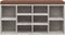 vidaXL - Schoenenbank - 103x30x48 - cm - bewerkt - hout - betongrijs