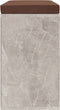 vidaXL - Schoenenbank - 103x30x48 - cm - bewerkt - hout - betongrijs