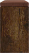 vidaXL - Schoenenbank - 103x30x48 - cm - bewerkt - hout - gerookt - eikenkleurig