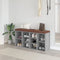 vidaXL - Schoenenbank - 103x30x48 - cm - bewerkt - hout - grijs - sonoma - eikenkleur