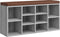 vidaXL - Schoenenbank - 103x30x48 - cm - bewerkt - hout - grijs - sonoma - eikenkleur