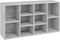 vidaXL - Schoenenbank - 103x30x54,5 - cm - bewerkt - hout - betongrijs
