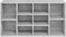 vidaXL - Schoenenbank - 103x30x54,5 - cm - bewerkt - hout - betongrijs