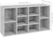 vidaXL - Schoenenbank - 103x30x54,5 - cm - bewerkt - hout - betongrijs