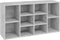vidaXL - Schoenenbank - 103x30x54,5 - cm - bewerkt - hout - betongrijs