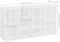 vidaXL - Schoenenbank - 103x30x54,5 - cm - bewerkt - hout - wit