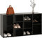 vidaXL - Schoenenbank - 103x30x54,5 - cm - bewerkt - hout - zwart