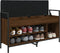 vidaXL - Schoenenbank - 105,5x32x57,5 - cm - bewerkt - hout - bruin - eikenkleur