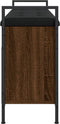 vidaXL - Schoenenbank - 105,5x32x57,5 - cm - bewerkt - hout - bruin - eikenkleur