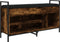 vidaXL - Schoenenbank - 105,5x32x57,5 - cm - bewerkt - hout - gerookt - eikenkleurig
