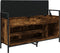 vidaXL - Schoenenbank - 105,5x32x57,5 - cm - bewerkt - hout - gerookt - eikenkleurig