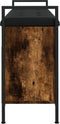 vidaXL - Schoenenbank - 105,5x32x57,5 - cm - bewerkt - hout - gerookt - eikenkleurig