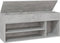 vidaXL - Schoenenbank - 105x30x45 - cm - bewerkt - hout - betongrijs