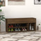 vidaXL - Schoenenbank - 105x30x45 - cm - bewerkt - hout - bruin - eikenkleur