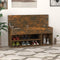 vidaXL - Schoenenbank - 105x30x45 - cm - bewerkt - hout - gerookt - eikenkleurig
