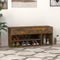 vidaXL - Schoenenbank - 105x30x45 - cm - bewerkt - hout - gerookt - eikenkleurig