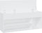 vidaXL - Schoenenbank - 105x30x45 - cm - bewerkt - hout - wit