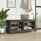 vidaXL - Schoenenbank - 110x38x45,5 - cm - massief - grenenhout - grijs