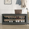 vidaXL - Schoenenbank - 110x38x45,5 - cm - massief - grenenhout - grijs