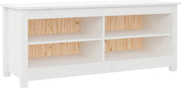 vidaXL - Schoenenbank - 110x38x45,5 - cm - massief - grenenhout - wit