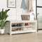 vidaXL - Schoenenbank - 110x38x45,5 - cm - massief - grenenhout - wit