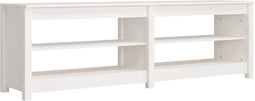 vidaXL - Schoenenbank - 160x36,5x50 - cm - massief - grenenhout - wit