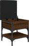 vidaXL - Schoenenbank - 42x42x45 - cm - bewerkt - hout - bruin - eikenkleur