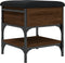 vidaXL - Schoenenbank - 42x42x45 - cm - bewerkt - hout - bruin - eikenkleur
