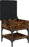 vidaXL - Schoenenbank - 42x42x45 - cm - bewerkt - hout - gerookt - eikenkleurig