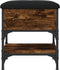 vidaXL - Schoenenbank - 42x42x45 - cm - bewerkt - hout - gerookt - eikenkleurig