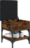 vidaXL - Schoenenbank - 42x42x45 - cm - bewerkt - hout - gerookt - eikenkleurig