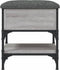 vidaXL - Schoenenbank - 42x42x45 - cm - bewerkt - hout - grijs - sonoma - eikenkleurig