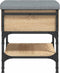 vidaXL - Schoenenbank - 42x42x45 - cm - bewerkt - hout - sonoma - eikenkleurig